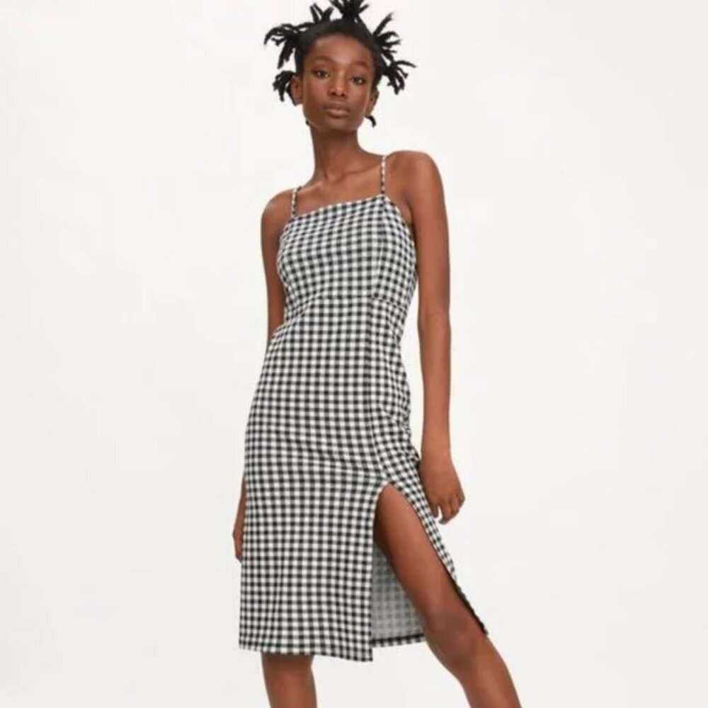 Zara Gingham Printed Dress S